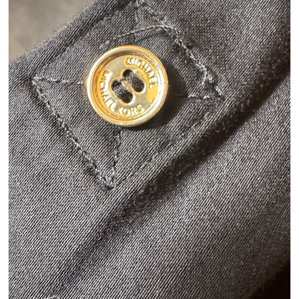 Michael Kors Zip Up Long Sleeve Top Black And Gold Size‎ 4 - Picture 4 of 5
